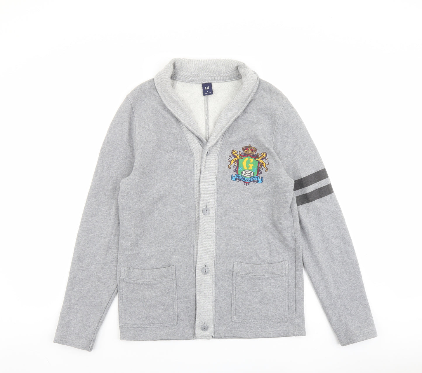 Gap Mens Grey Cotton Cardigan Sweatshirt Size M