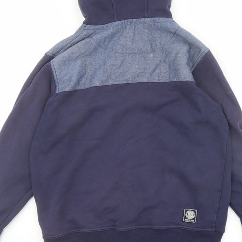 Nickelson Boys Blue Cotton Cardigan Hoodie Size 13-14 Years Snap