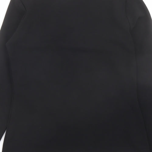 H&M Womens Black Polyester Basic T-Shirt Size M Scoop Neck