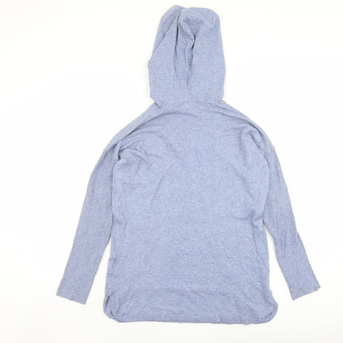 Cynus Womens Blue Round Neck Viscose Pullover Jumper Size S