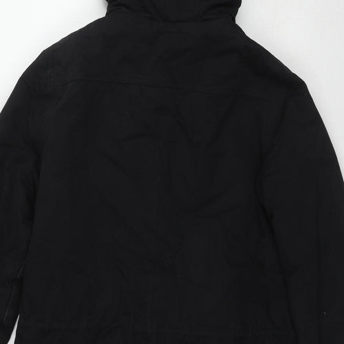 Miss Selfridge Womens Black Overcoat Coat Size 10 Zip