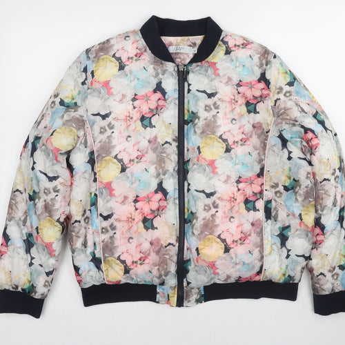 Golf Co Womens Multicoloured Floral Bomber Jacket Jacket Size M Zip