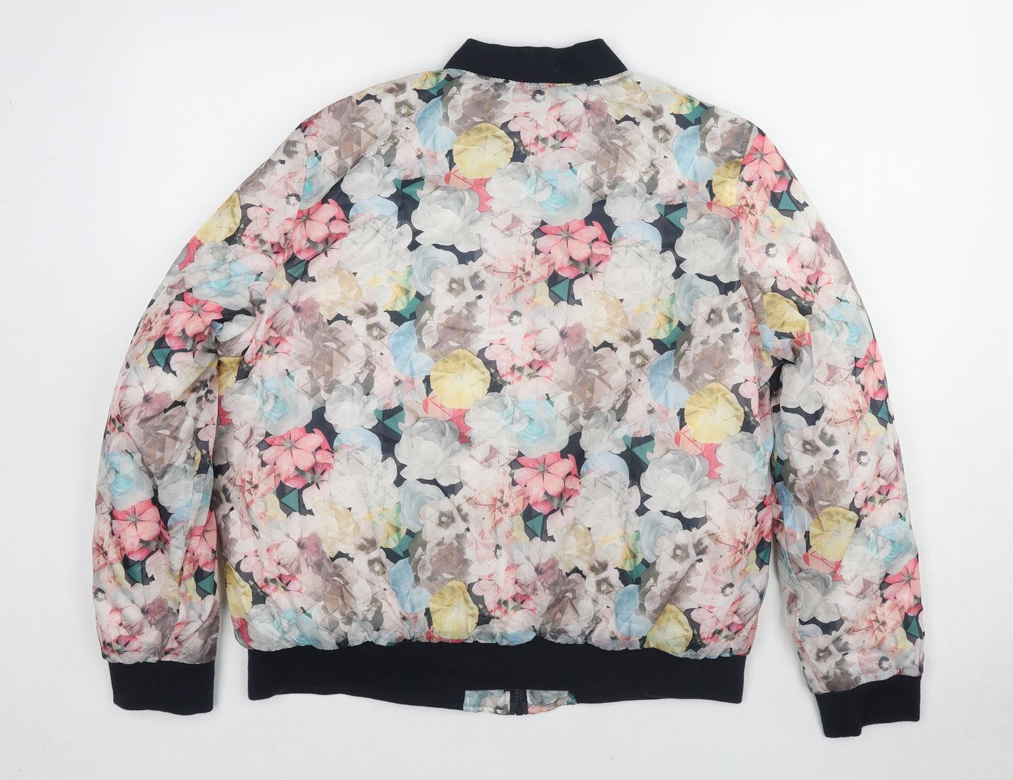 Golf Co Womens Multicoloured Floral Bomber Jacket Jacket Size M Zip
