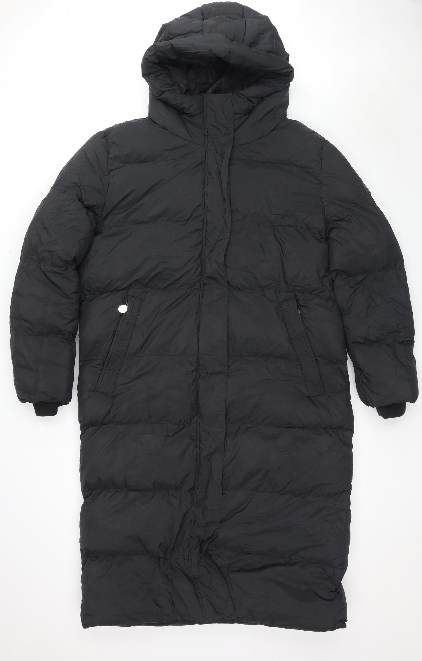 Crosshatch Womens Black Quilted Coat Size 20 Zip