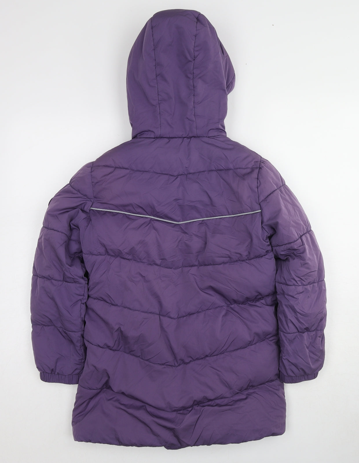 Fat Face Girls Purple Basic Coat Coat Size 10-11 Years Zip