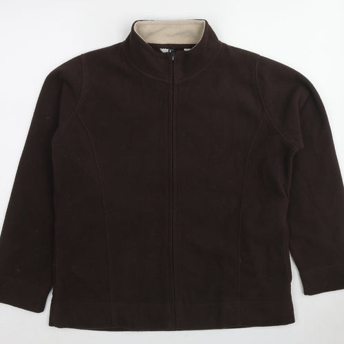EWM Womens Brown Jacket Size 14 Zip - Size 14-16