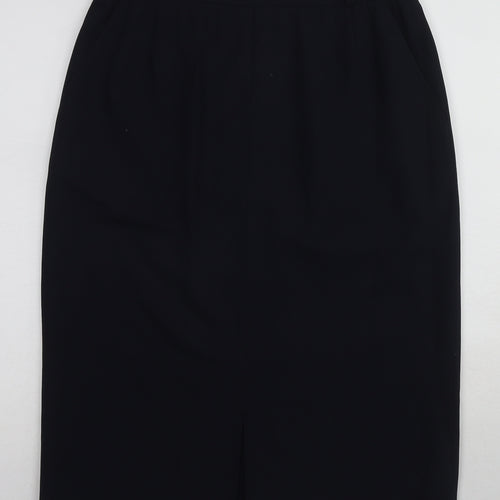 DELMOD Womens Blue Polyester Straight & Pencil Skirt Size 12 Zip