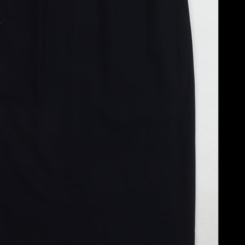 DELMOD Womens Blue Polyester Straight & Pencil Skirt Size 12 Zip
