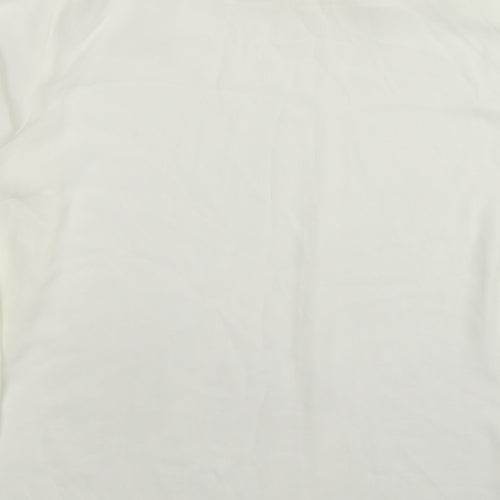 Marina Kaneva Womens White Polyester Basic Blouse Size 18 Round Neck