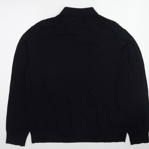 Autograph Mens Blue Wool Polo Size 3XL Collared Pullover
