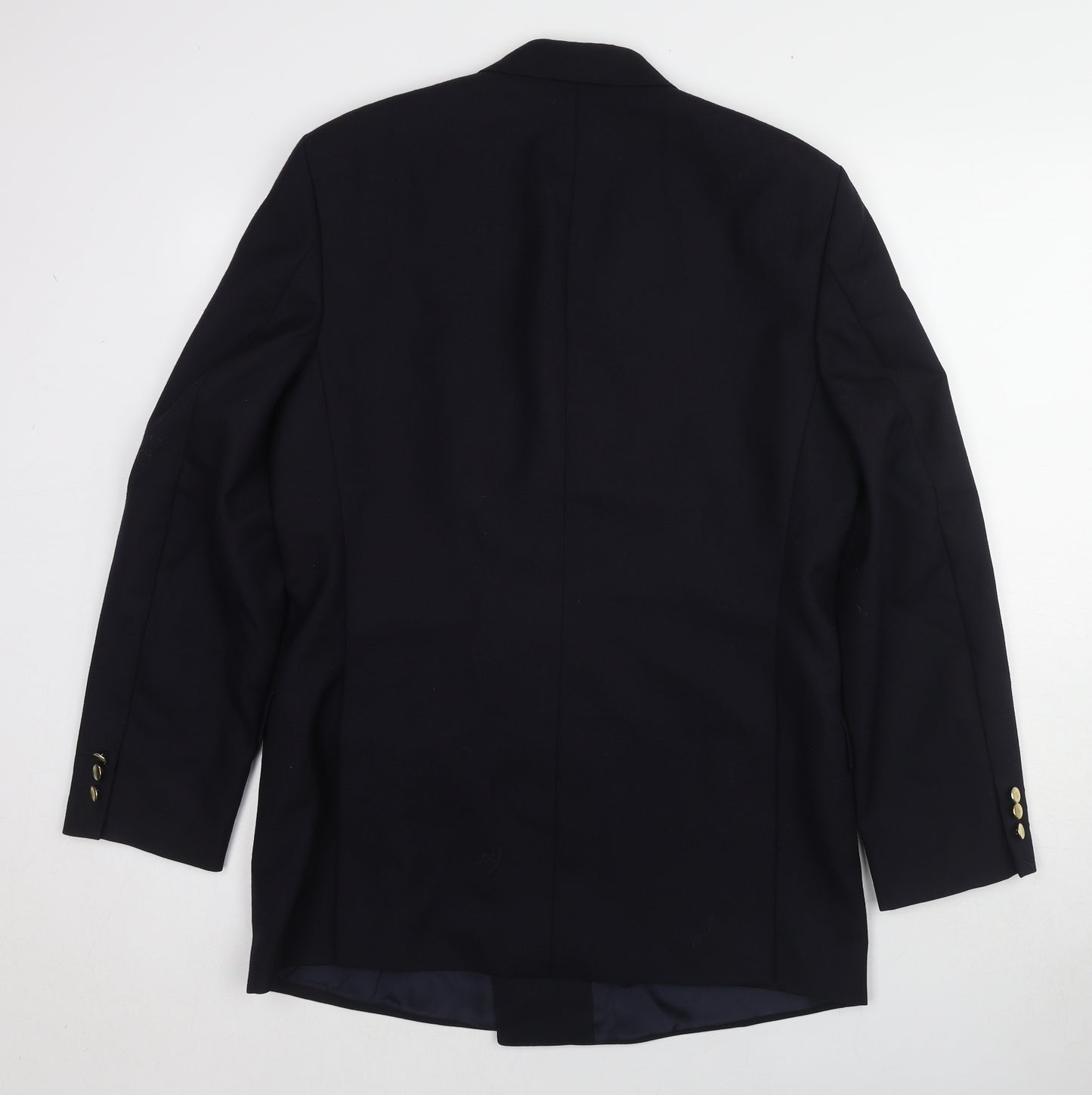 Executex Mens Blue Wool Jacket Blazer Size 40 Regular