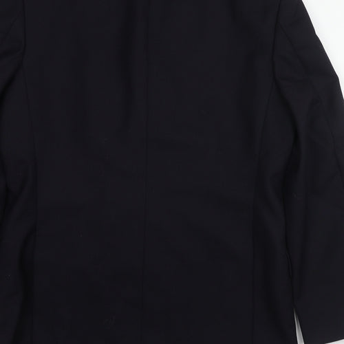 Executex Mens Blue Wool Jacket Blazer Size 40 Regular