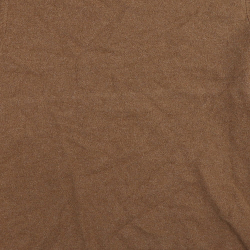 Marks and Spencer Mens Brown Round Neck Wool Pullover Jumper Size 3XL Long Sleeve