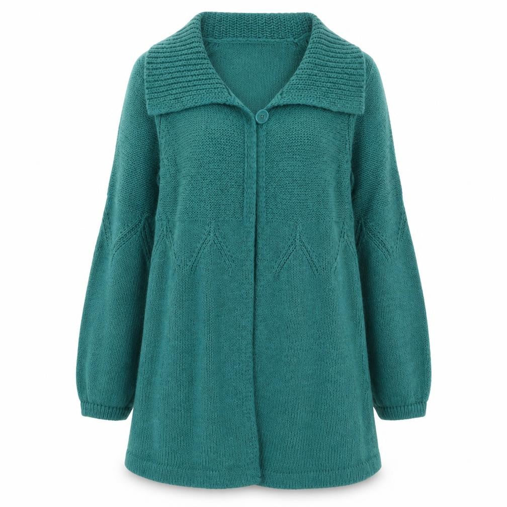 Marks and Spencer Womens Blue Collared Acrylic Cardigan Jumper Size 12