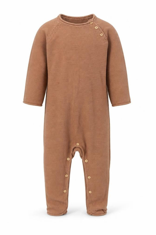 H&M Boys Brown Cotton Babygrow One-Piece Size 24 Months Button