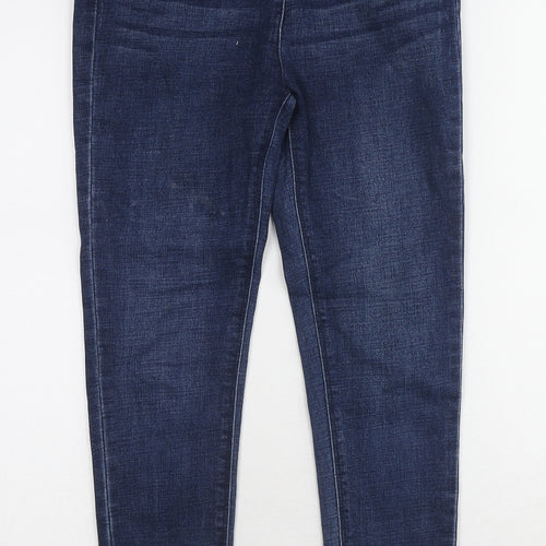 Matalan Girls Blue Cotton Skinny Jeans Size 11 Years L24 in Regular Zip