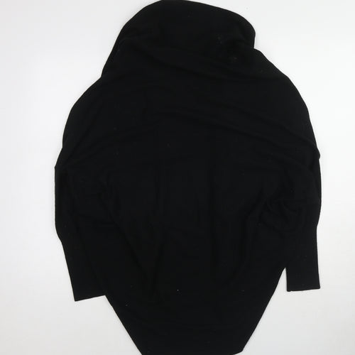 Topshop Womens Black Boat Neck Acrylic Pullover Jumper Size 8