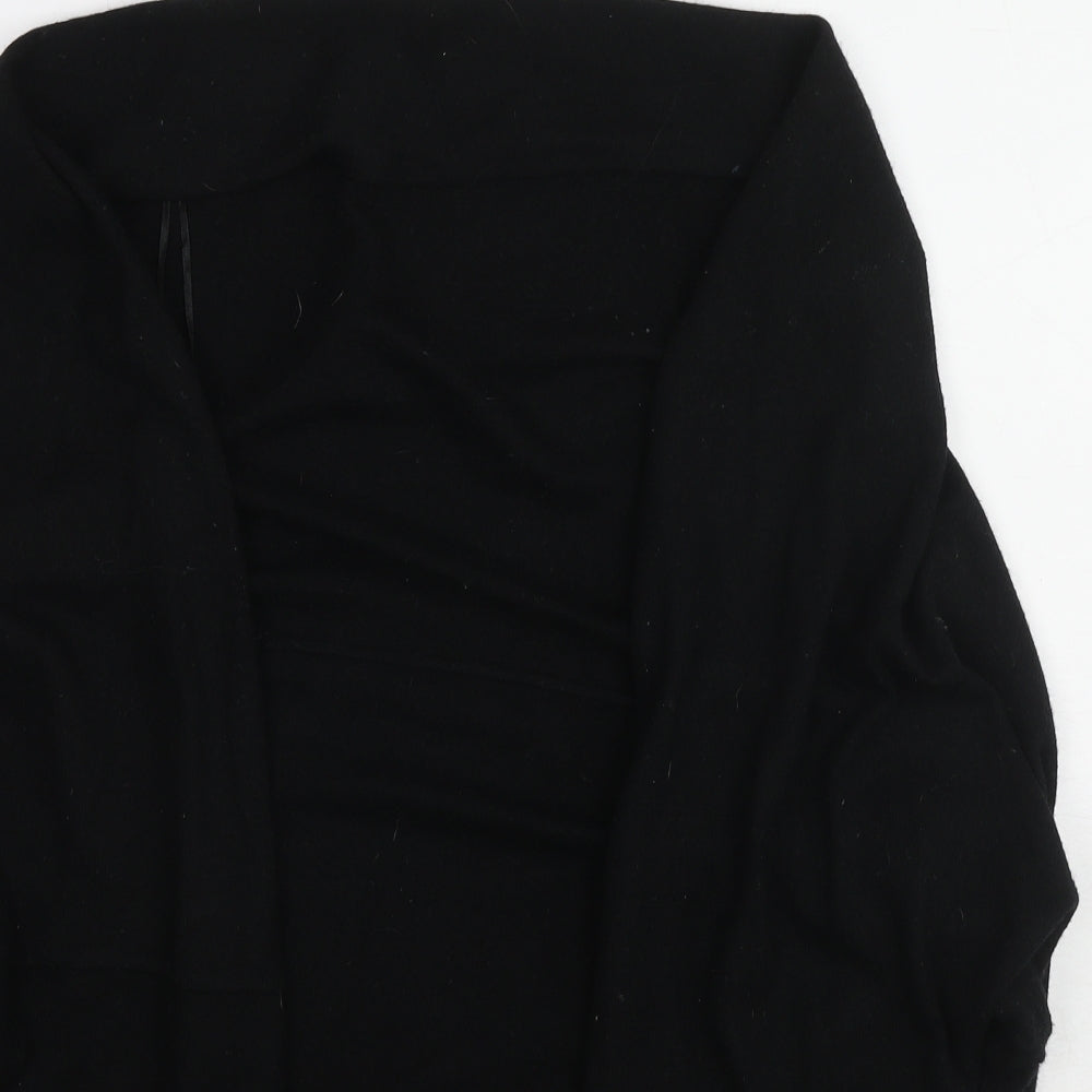 Topshop Womens Black Boat Neck Acrylic Pullover Jumper Size 8