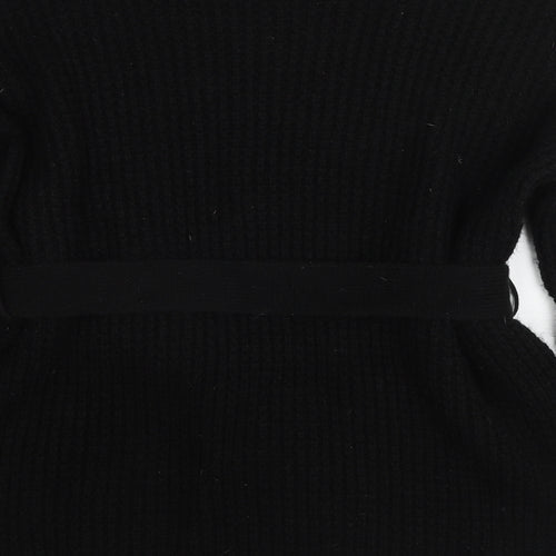 PRETTYLITTLETHING Womens Black Round Neck Acrylic Pullover Jumper Size L