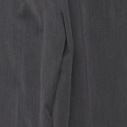 Maine Womens Grey Polyester Trousers Size 14 L27 in Regular Zip