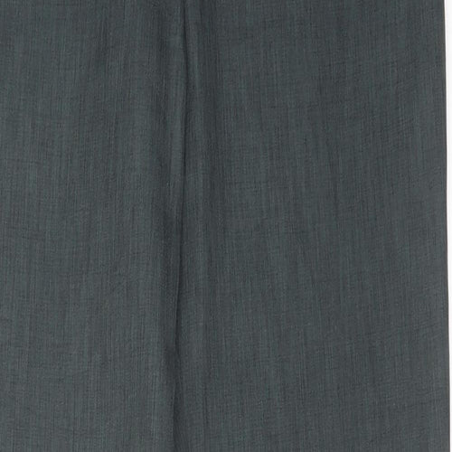 THOMO Womens Grey Polyester Trousers Size 8 L31 in Regular Hook & Eye