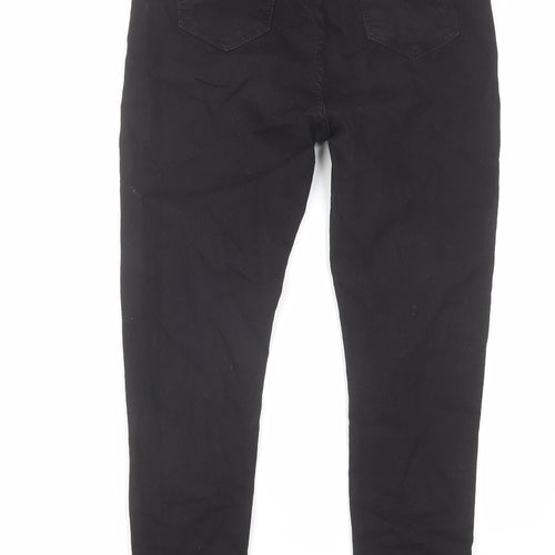 Denim Wise Womens Black Cotton Skinny Jeans Size 12 L25 in Regular Zip