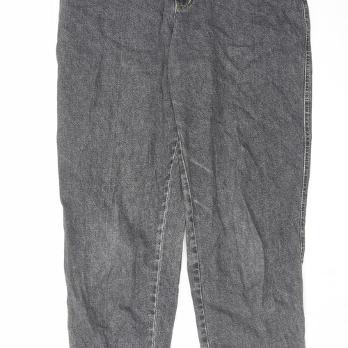 Moda Berri Womens Grey Cotton Tapered Jeans Size 12 L30 in Regular Zip