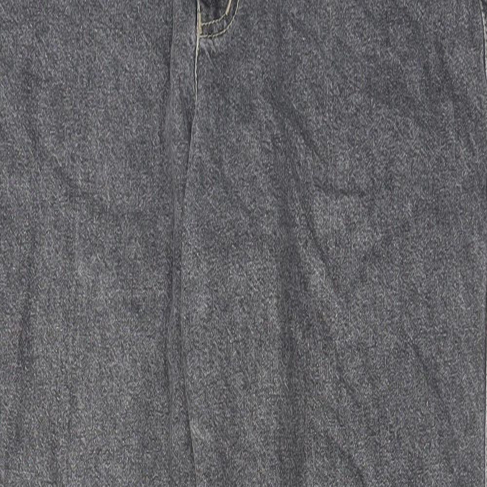 Moda Berri Womens Grey Cotton Tapered Jeans Size 12 L30 in Regular Zip