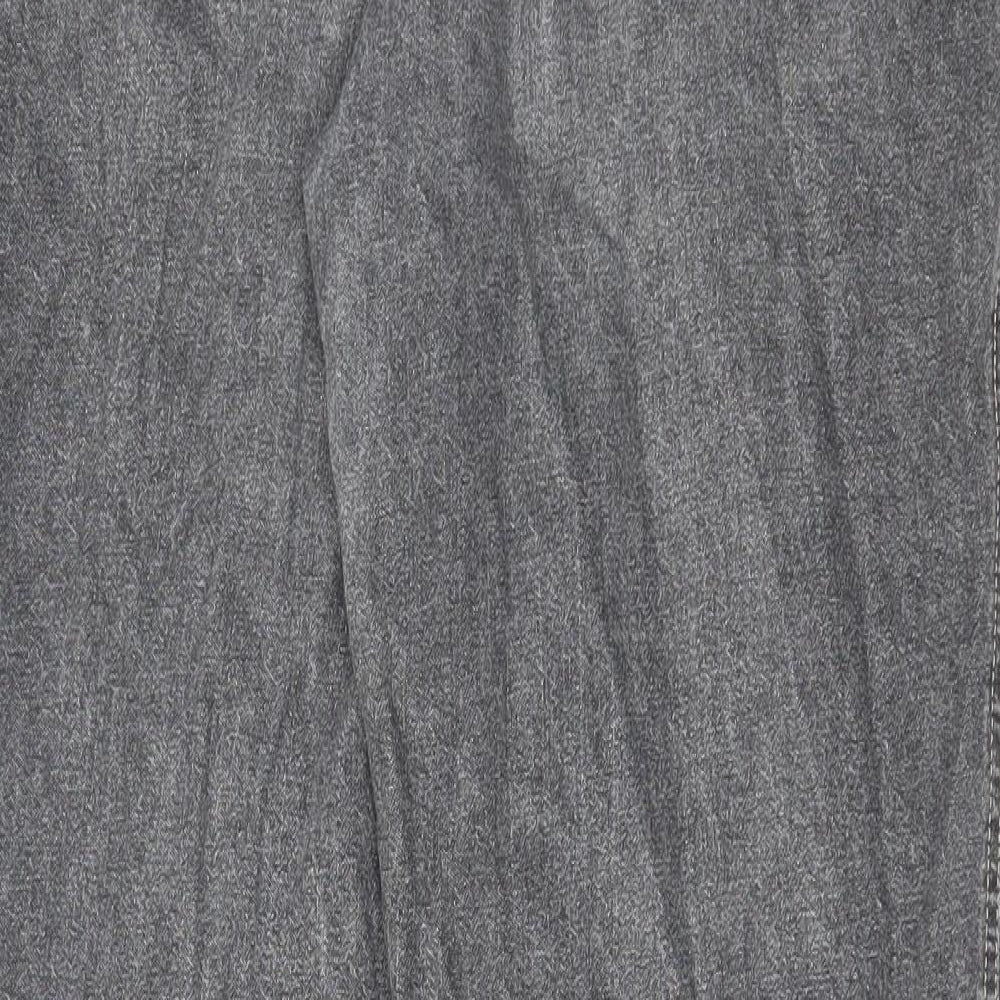 Moda Berri Womens Grey Cotton Tapered Jeans Size 12 L30 in Regular Zip