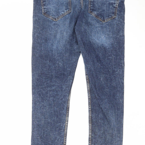 Denim & Co. Mens Blue Cotton Skinny Jeans Size 32 in L30 in Regular Button