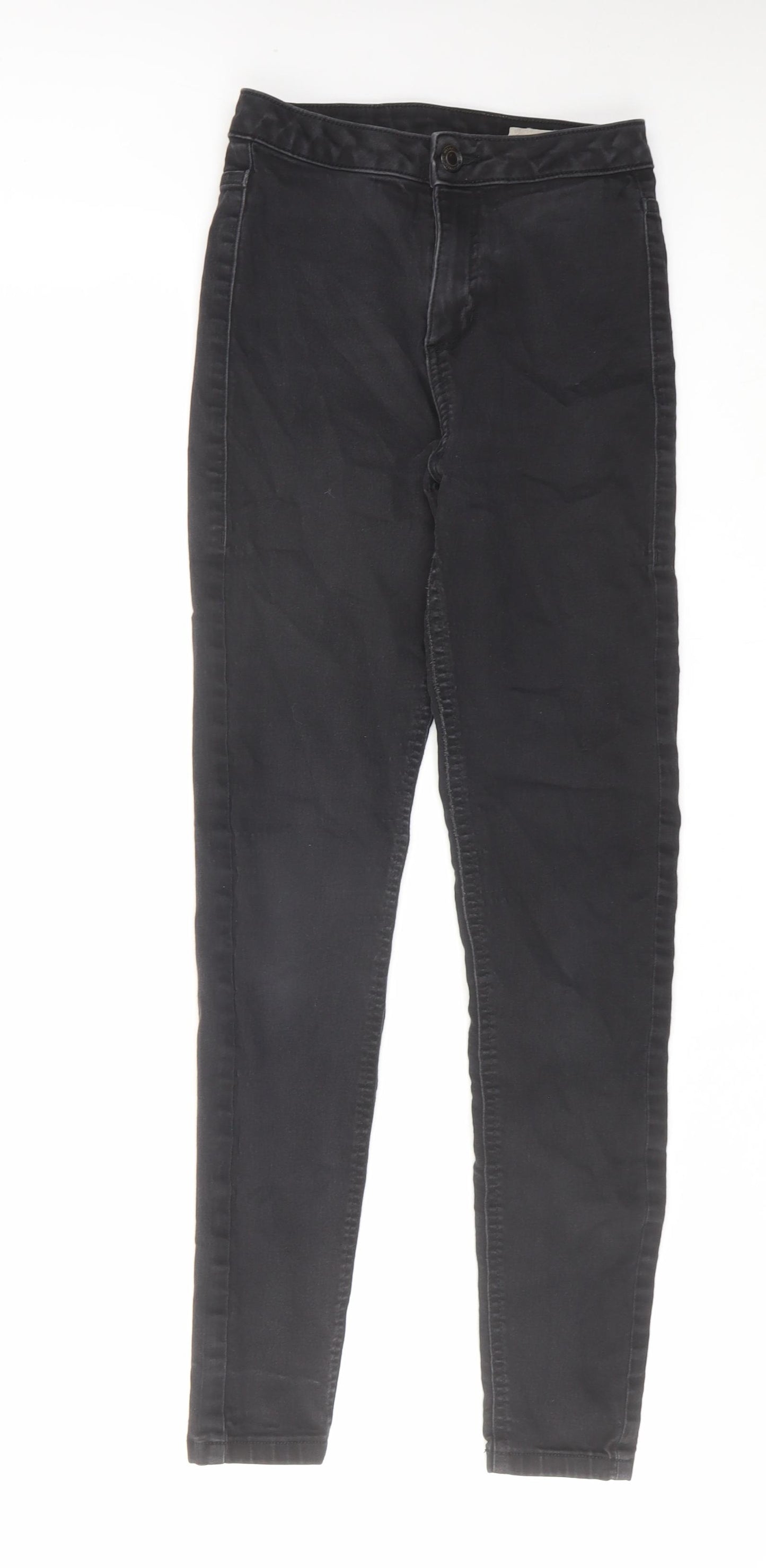 Marks and Spencer Womens Black Cotton Skinny Jeans Size 8 L27 in Regular Zip