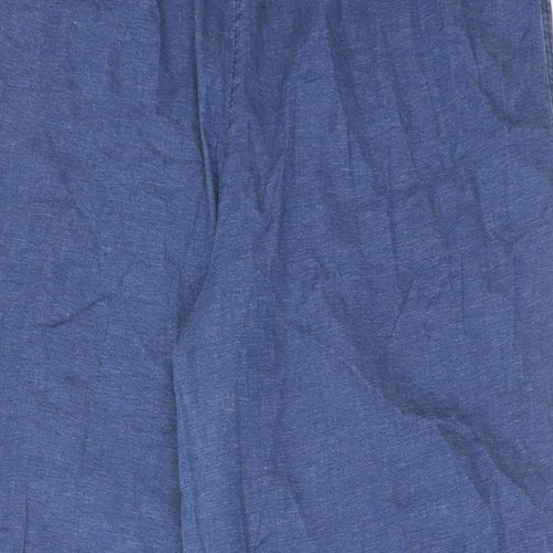 Denim & Co. Womens Blue Cotton Tapered Jeans Size 14 L27 in Regular Drawstring