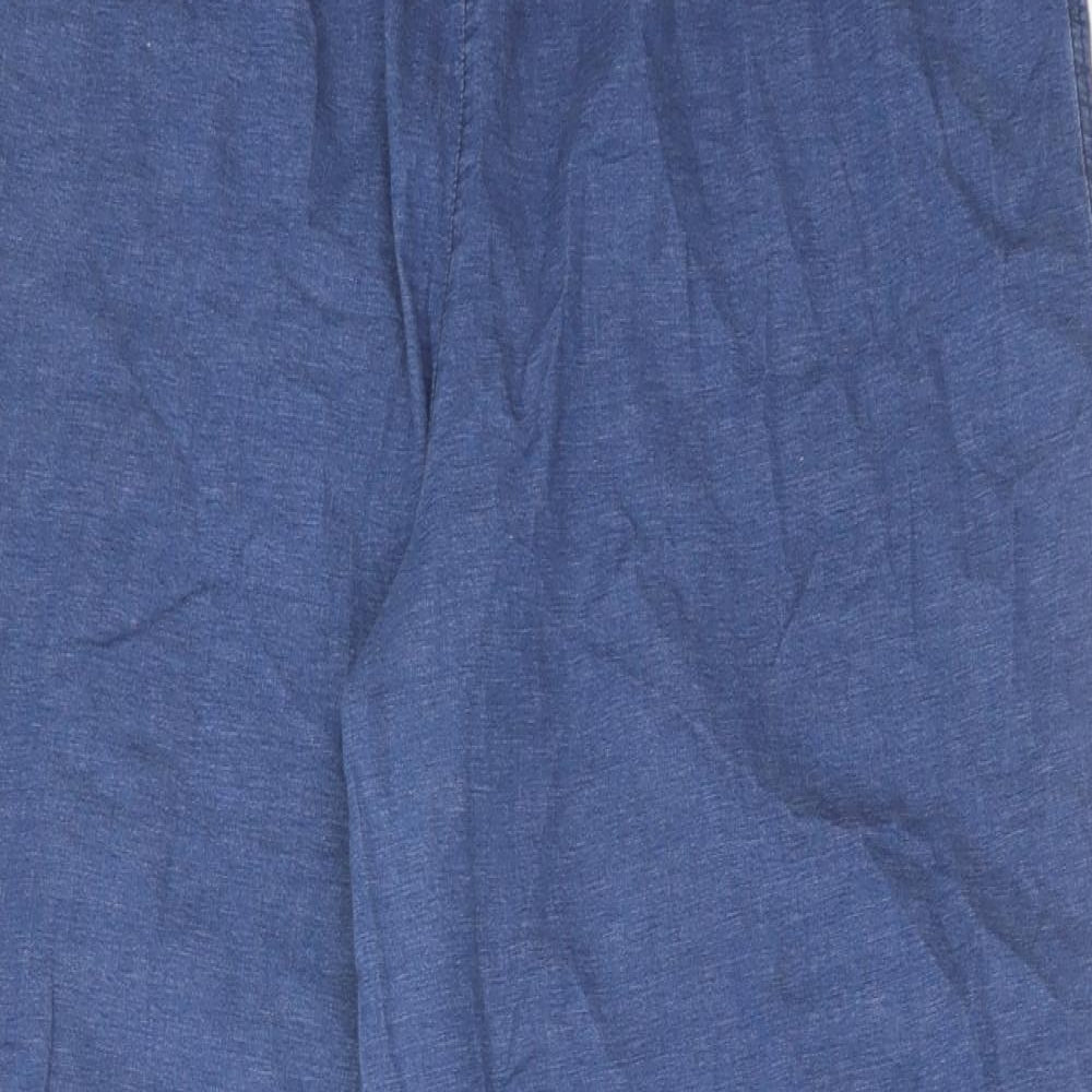 Denim & Co. Womens Blue Cotton Tapered Jeans Size 14 L27 in Regular Drawstring