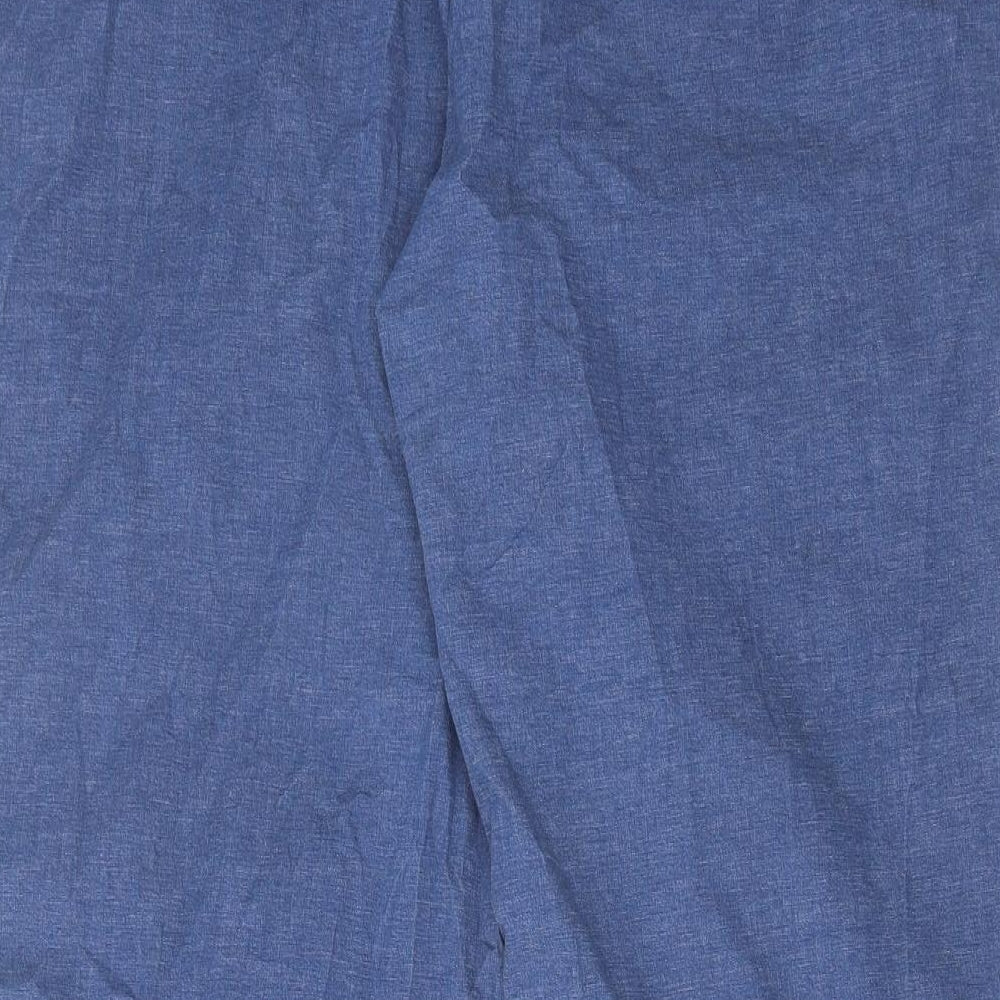 Denim & Co. Womens Blue Cotton Tapered Jeans Size 14 L27 in Regular Drawstring