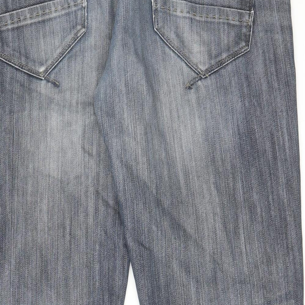 Next Mens Blue Cotton Straight Jeans Size 36 in L29 in Regular Button