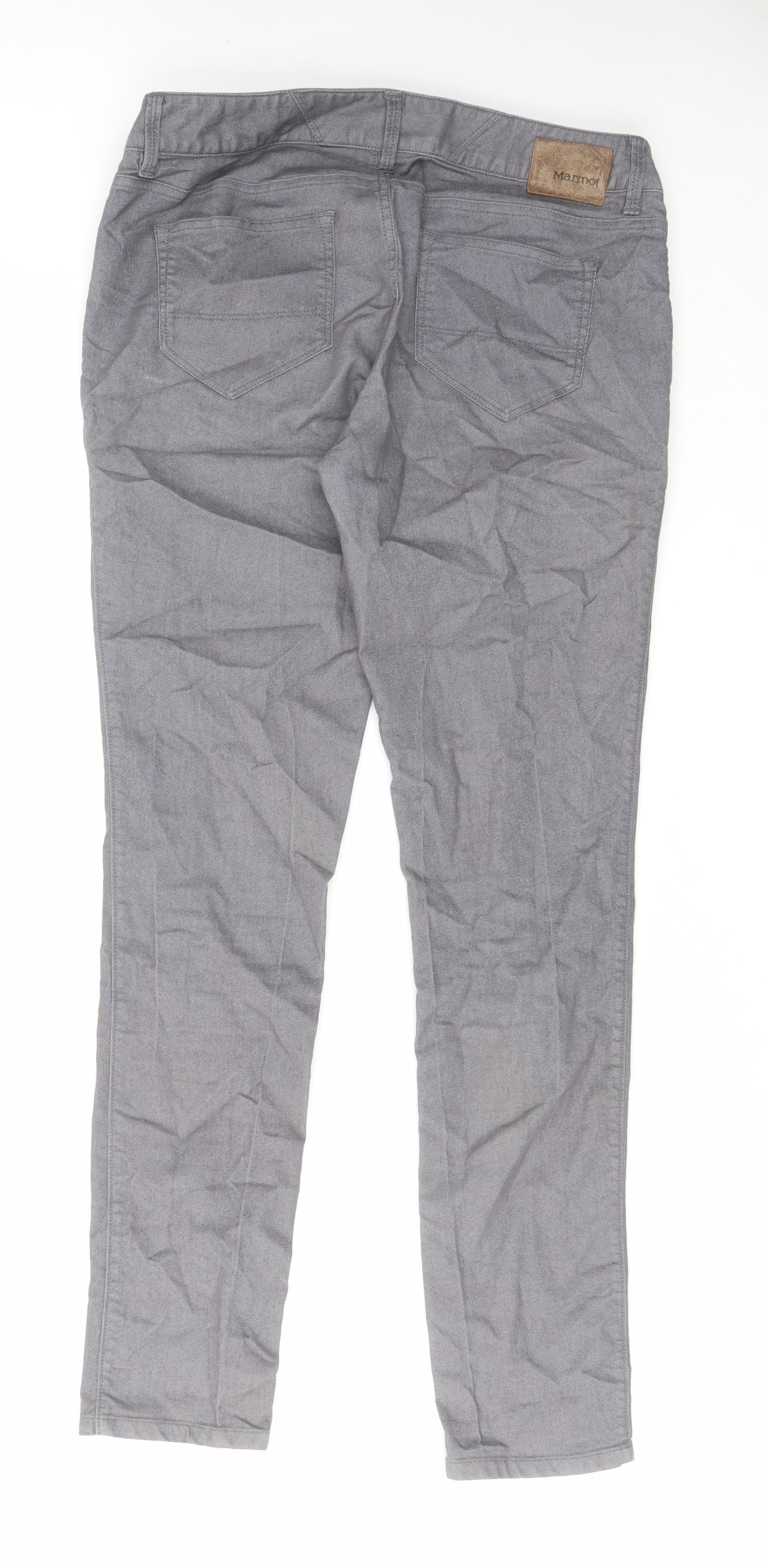 Marmot Womens Grey Cotton Skinny Jeans Size 8 L29 in Regular Zip
