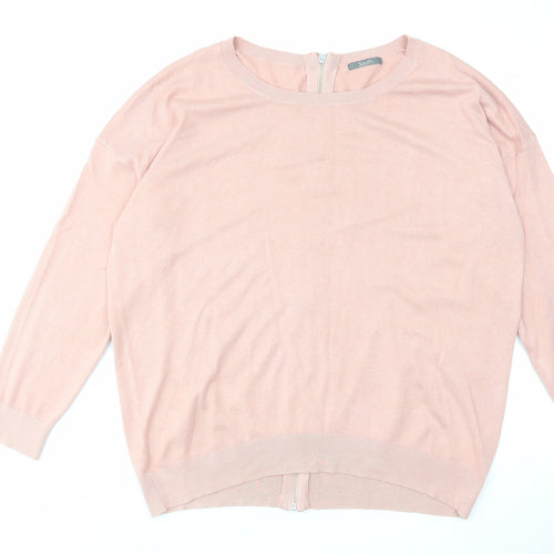 South Womens Pink Round Neck Viscose Pullover Jumper Size 22