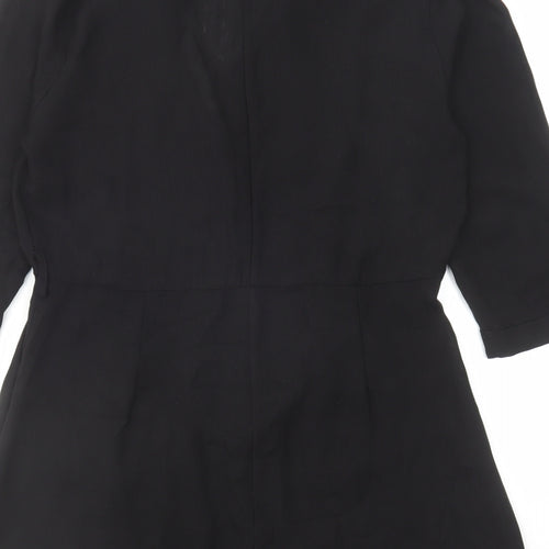 Missguided Womens Black Polyester Playsuit One-Piece Size 14 L30 in Button
