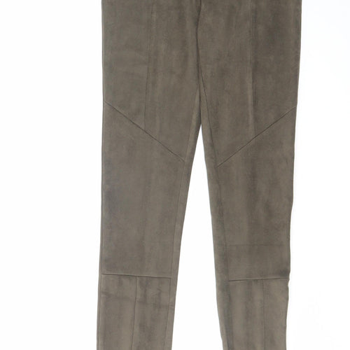 Voyelles Womens Green Polyester Carrot Leggings Size S L29 in Regular - Suede Style