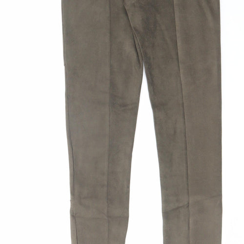 Voyelles Womens Green Polyester Carrot Leggings Size S L29 in Regular - Suede Style