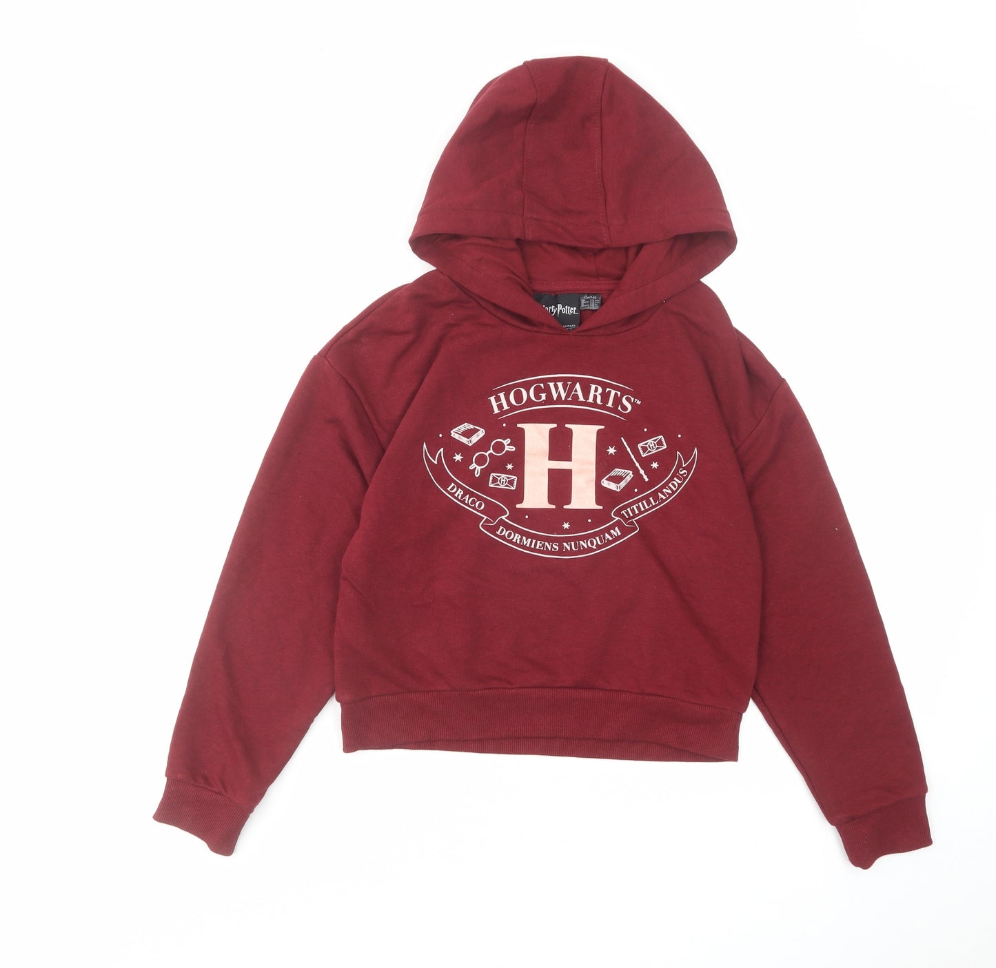 Harry Potter Girls Red Cotton Pullover Hoodie Size 8-9 Years Pullover