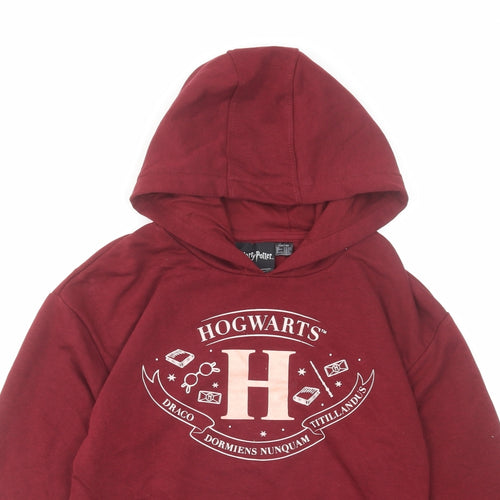 Harry Potter Girls Red Cotton Pullover Hoodie Size 8-9 Years Pullover