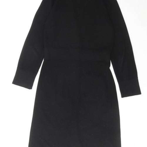 Autograph Womens Black Collared Acrylic Cardigan Jumper Size 10