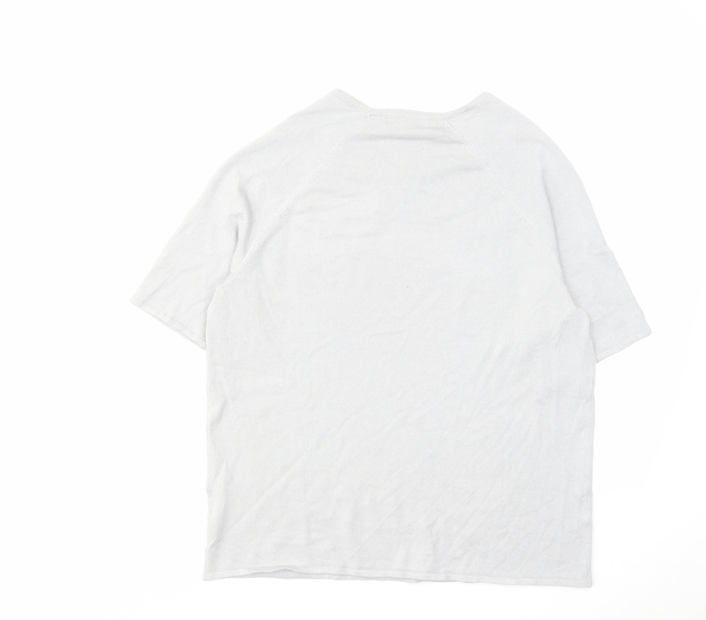 H&M Womens Grey Round Neck Viscose Pullover Jumper Size L