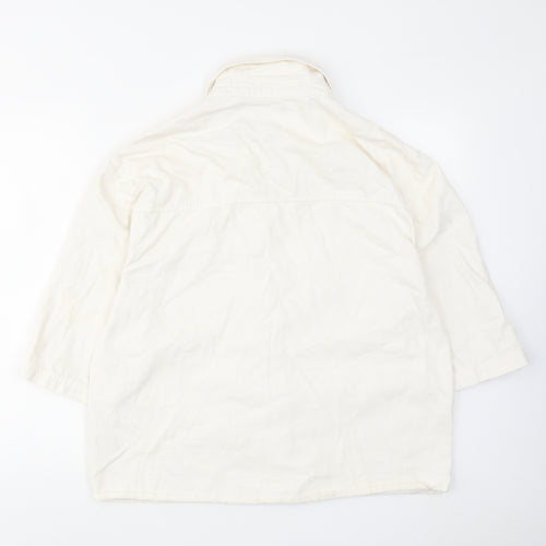 PRETTYLITTLETHING Womens White Jacket Size 10 Button