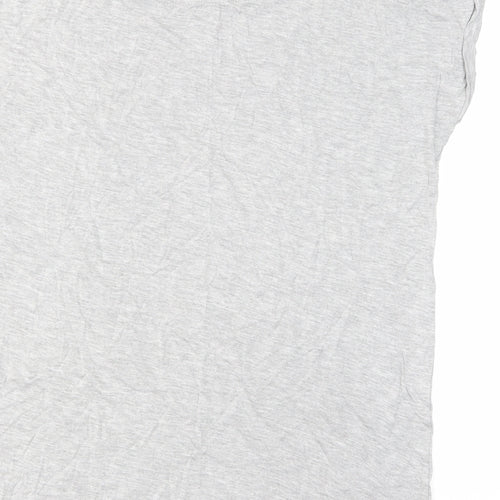 NEXT Womens Grey Viscose Basic T-Shirt Size 10 Boat Neck