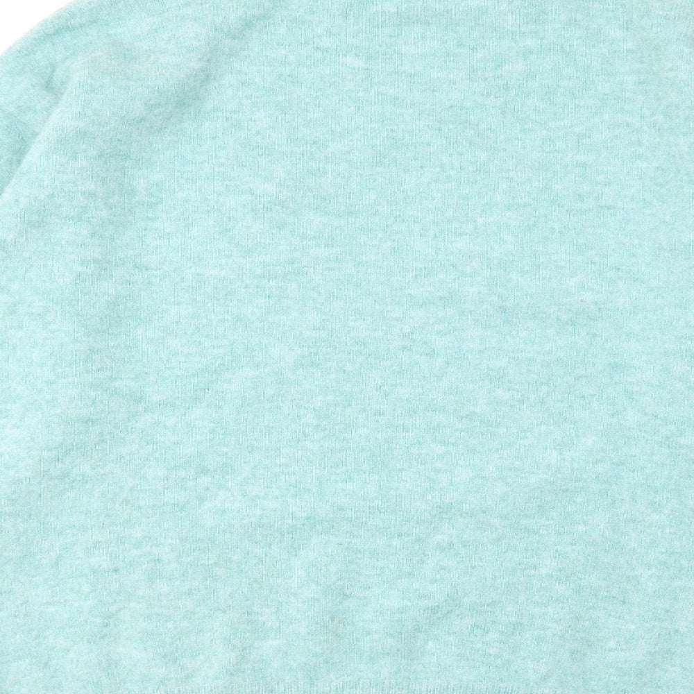 Topshop Womens Blue High Neck Acrylic Pullover Jumper Size S