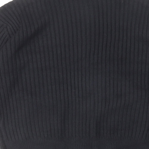 Marks and Spencer Womens Black Round Neck Polyester Cardigan Jumper Size M