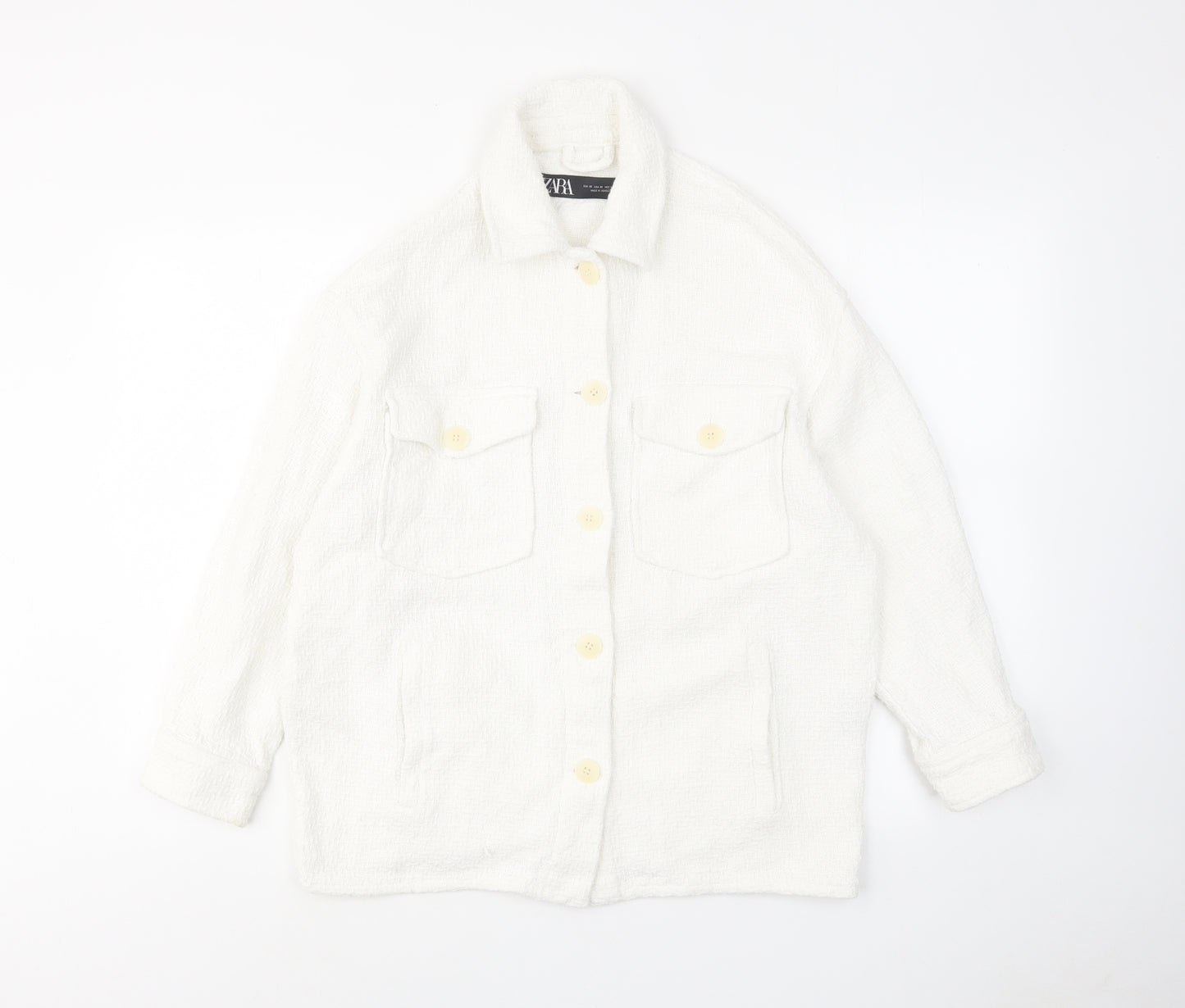 Zara Womens White Jacket Size XS Button