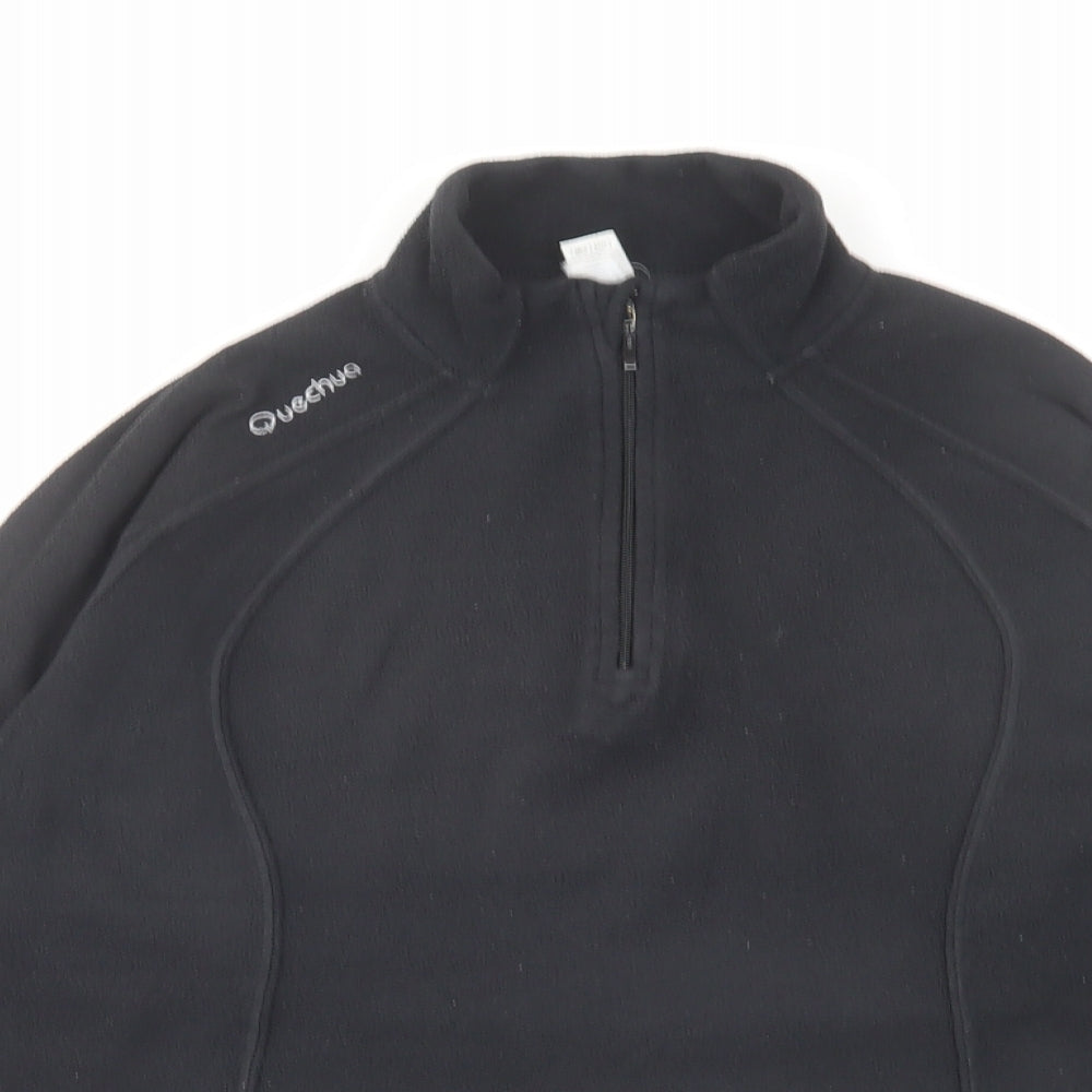 DECATHLON Womens Black Polyester Pullover Sweatshirt Size S Zip - Quechua